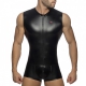 Body Tank Top Front Zip Rub Black