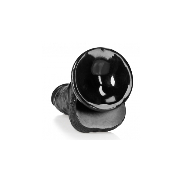 Dildo Balls Curved RealRock 12.5 x 3.6cm Black