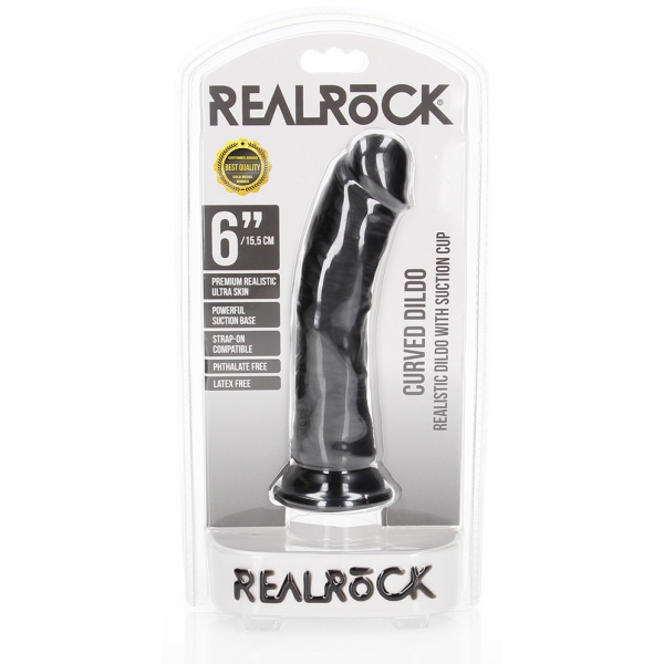 Consolador Little Curved ReakRock 15.5 x 4cm Negro