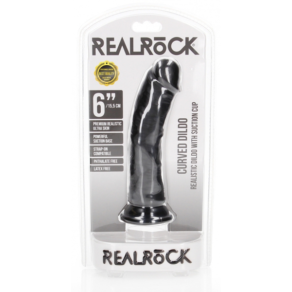 Dildo Little Curved ReakRock 15.5 x 4cm Black