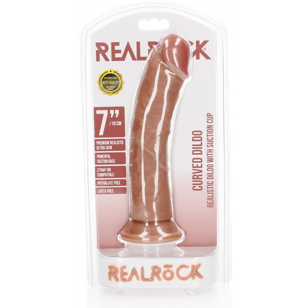 Dildo Curvo Realista Dildo 18 x 4,2cm Latino