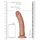 Realistischer Dildo Curved Saugnapf RealRock 20 x 4.6cm Latino