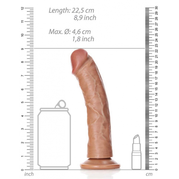 Curved Realistic Dildo with Suction Cup - 8''/ 20,5 cm