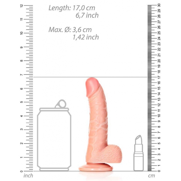 BALLS CURVED Dildo RealRock 12,5 x 3,6 cm