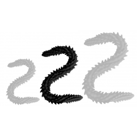 DoublePlayz Barbed 24 inch Silicone Butt Plug M BLACK