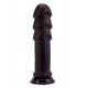 Anaal Rimpels Dildo XXL 26 x 6,5 cm Zwart