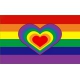 Rainbow Heart-Flagge 90 x 150cm