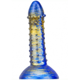 MetallicAnal Dildo Fantasia Saperli 16 x 4,5 cm Blu-Oro