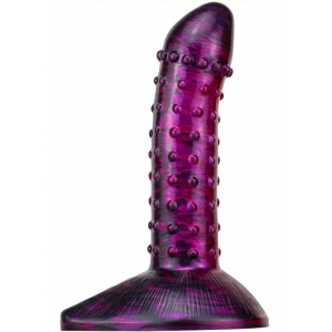 MetallicAnal Dildo Fantasy Saperli 16 x 4.5cm Violett-schwarz