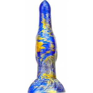 MetallicAnal Fantasie Dildo Skurix 19 x 5.5cm Blauw-Goud