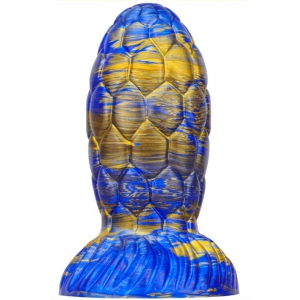 MetallicAnal Dildo Warnax Dragon Egg 13 x 7 cm blu-oro