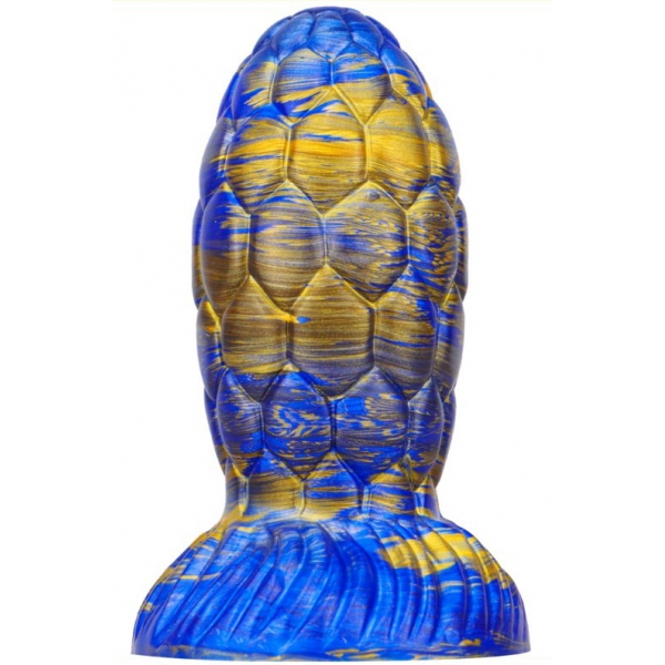 Gode Oeuf de Dragon Warnax 13 x 7cm Bleu-Doré