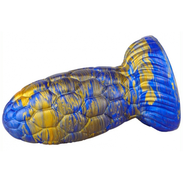 Warnax Drakenei Dildo 13 x 7cm Blauw-Goud