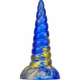 Dildo Unix 17 x 5,3cm Blauw-Goud