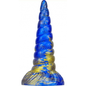 MetallicAnal Dildo Unix 17 x 5,3cm Blauw-Goud