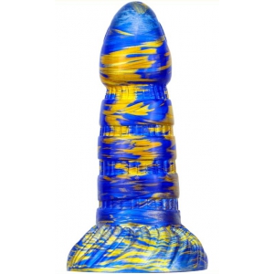 MetallicAnal Dildo Torff 16 x 5.8cm Blauw-Goud