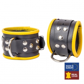 The Red Leather Foot Cuff - Black/Yellow