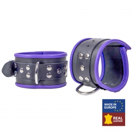 Menottes en cuir pour Chevilles Noir-Violet