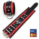 Manette in pelle - Rosso-Nero