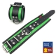 Manette in pelle Verde-Nero