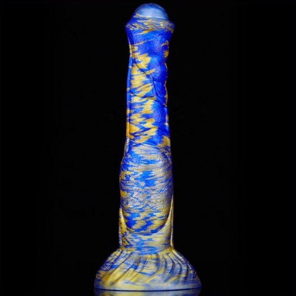 Dildo Jumbox 21 x 5,5cm Blauw-Goud