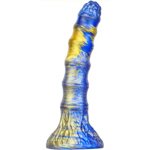 MetallicAnal Dildo Fantasy Bamspin 15 x 3,3 cm blu-oro