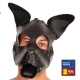 PUPPY MASKER IN ZWART LEDER + SET TONG EN OREN ZWART