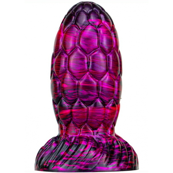 Dildo a forma di uovo di drago Warnax 13 x 7 cm viola-nero