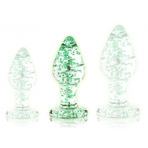 Ouch! Glow BUTT GLOW M 7 x 3.2cm phosphorescent glass plug