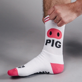 HORNY PIG Sk8erboy White Socks