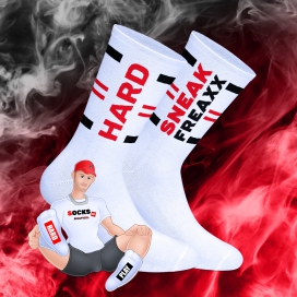 Hard Play white socks Sneakfreaxx