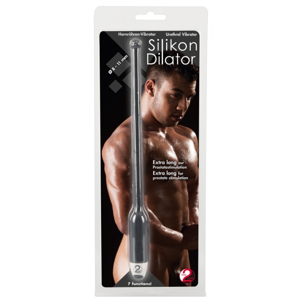 Vibrating silicone urethra rod Long Dilator 18cm - Diameter 11mm