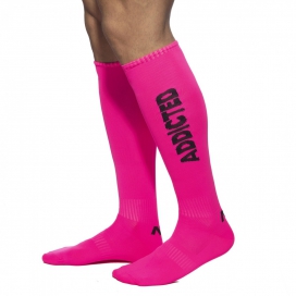 Addicted NEON SOCKS Addicted Pink High Socks