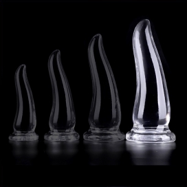 ClearlyHorny OX Horn Jelley Butt Plug XL WHITE