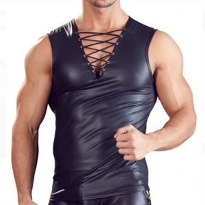 NoGenderWear Night Club Lace Tank Top Negro