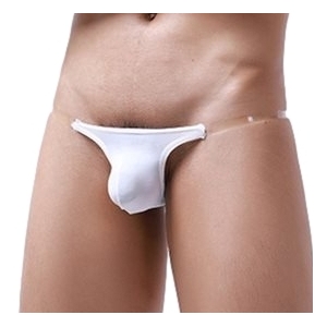 MenSexyWear Invisible Waistband Sexy Mankini T-back WHITE