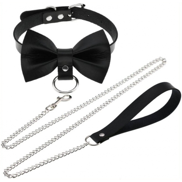 Bow Leash Collar BLACK