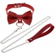 Red Bowy Slave leash necklace