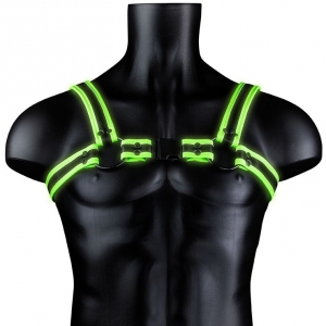 Ouch! Glow Glow Strike Harness Black