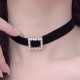 Square Necklace Black