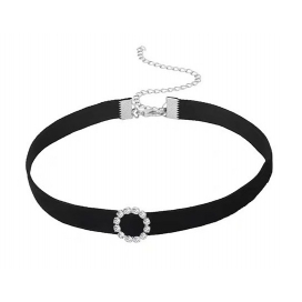 Gargantilha Diamond Circle Black