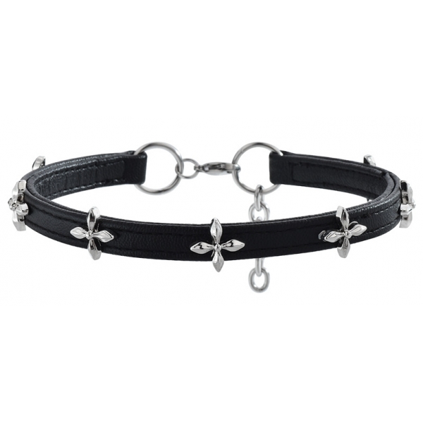 Collana sottile Cross Flow Nero