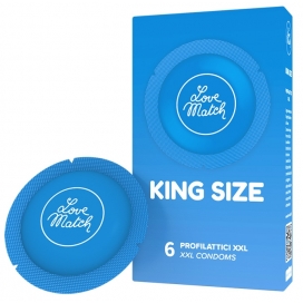 Love Match Condoms XXL King Size x6