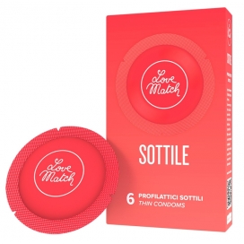 Love Match Sottile Dünne Kondome x6