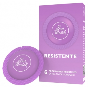Love Match Resistant Condoms Resistente x6