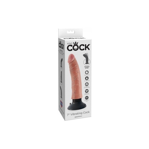 Consolador vibrador King Cock 18 x 4 cm