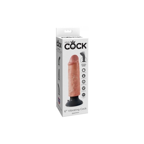 Consolador vibrador King Cock 16 x 4,5 cm