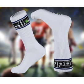 Addiction Chaussettes blanches SPORTY Addiction Liserés bleus