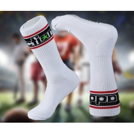 Addiction Calcetines blancos Sporty Addiction con ribete rojo