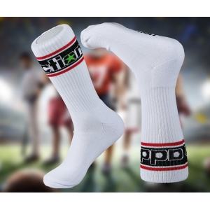 Addiction Chaussettes blanches SPORTY Addiction Liserés rouges